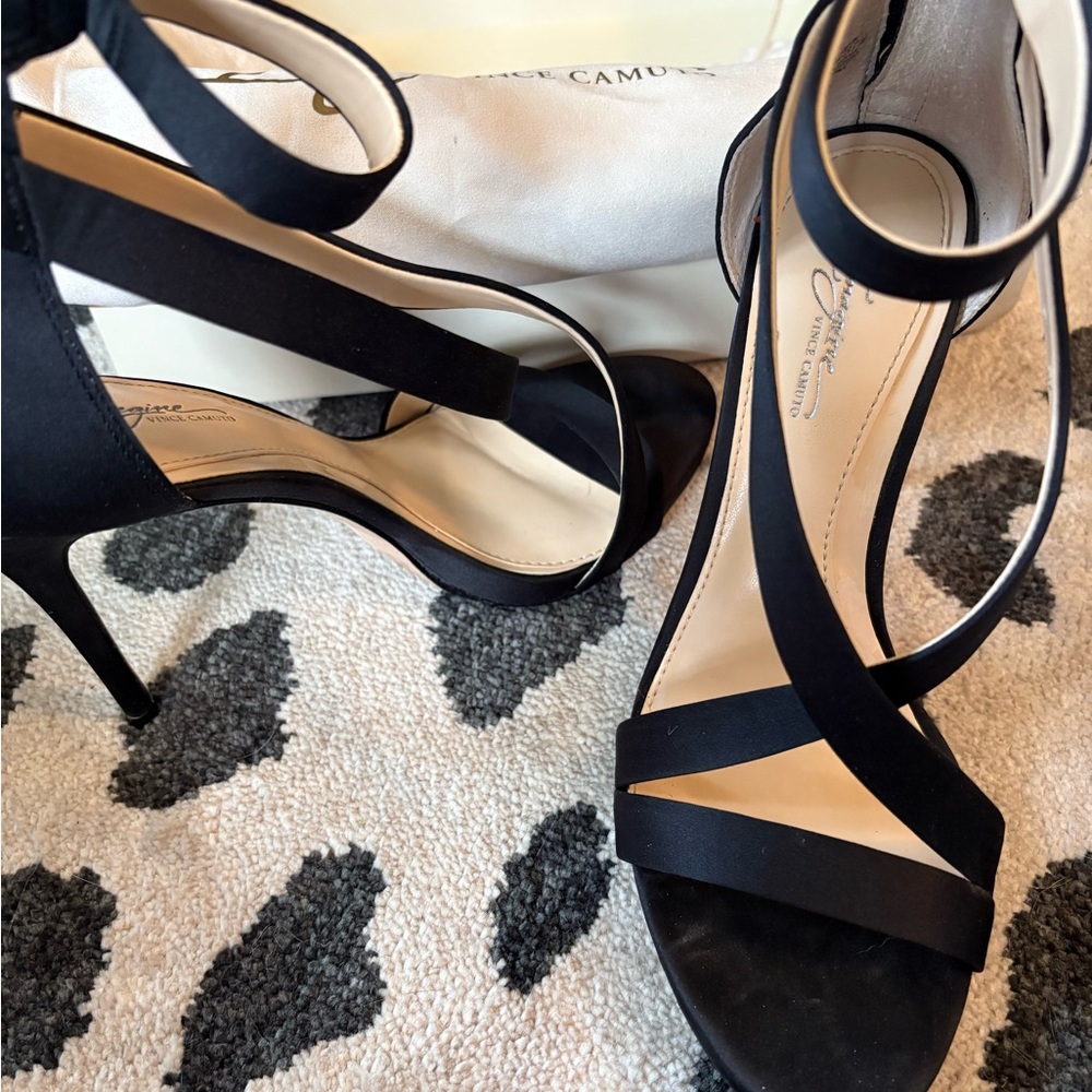 Vince Camuto Black Strappy Heels